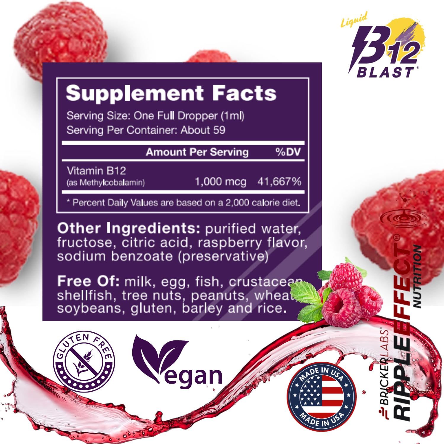 Foto 7 pulgar | Suplemento De Metilcobalamina B12 Blast De Bricker Labs 1000 Mcg - Venta Internacional.