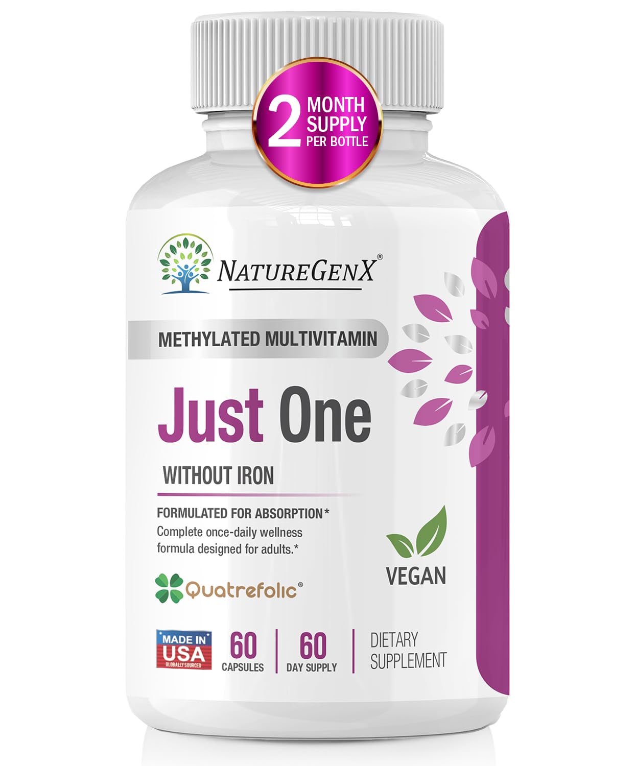 Foto 2 pulgar | Complemente Naturegenx Con Solo Un Multivitamínico Metilado Al Día - Venta Internacional.