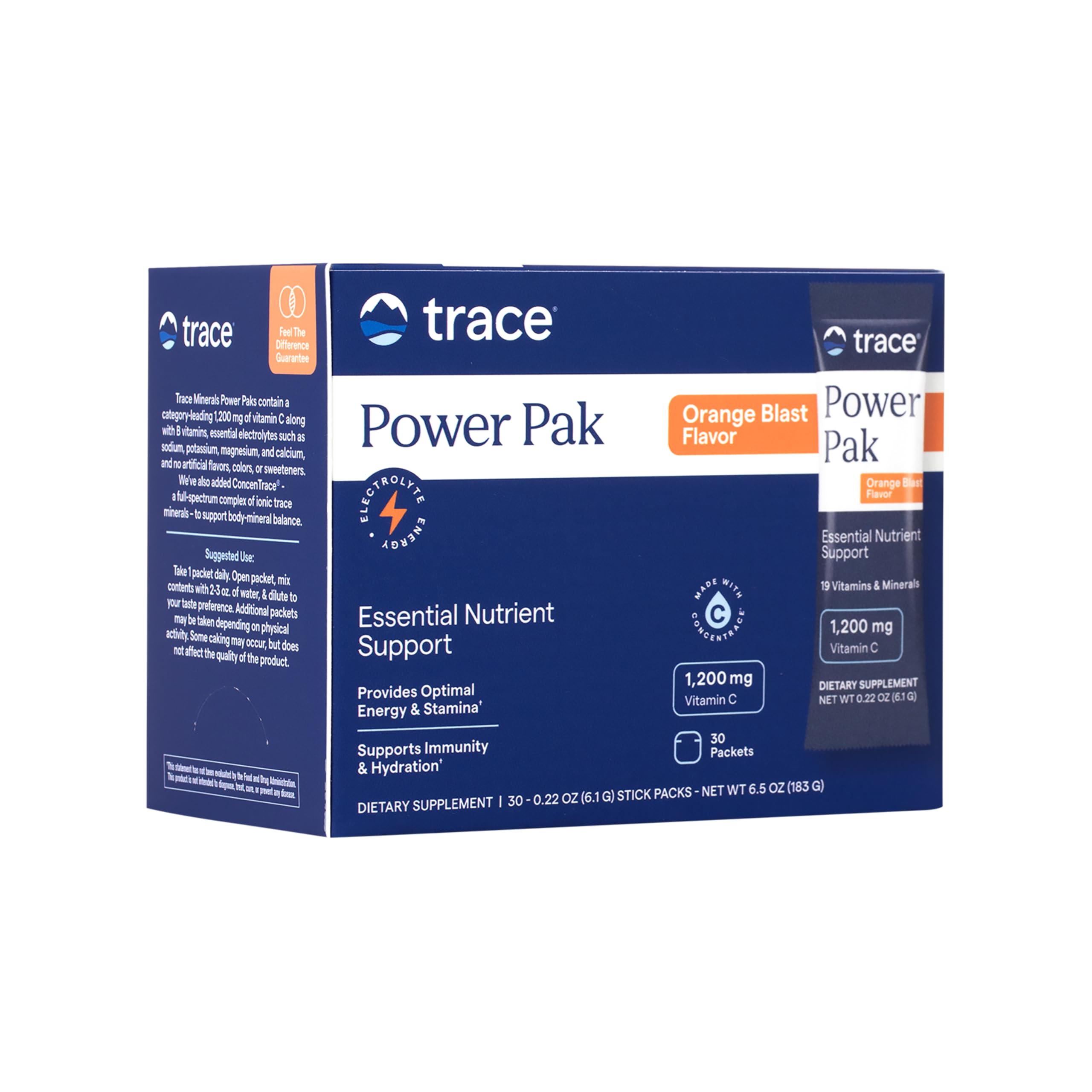 Foto 2 pulgar | Electrolito Stamina Power Pak Trace Minerals Naranja 4,8 G - Venta Internacional.