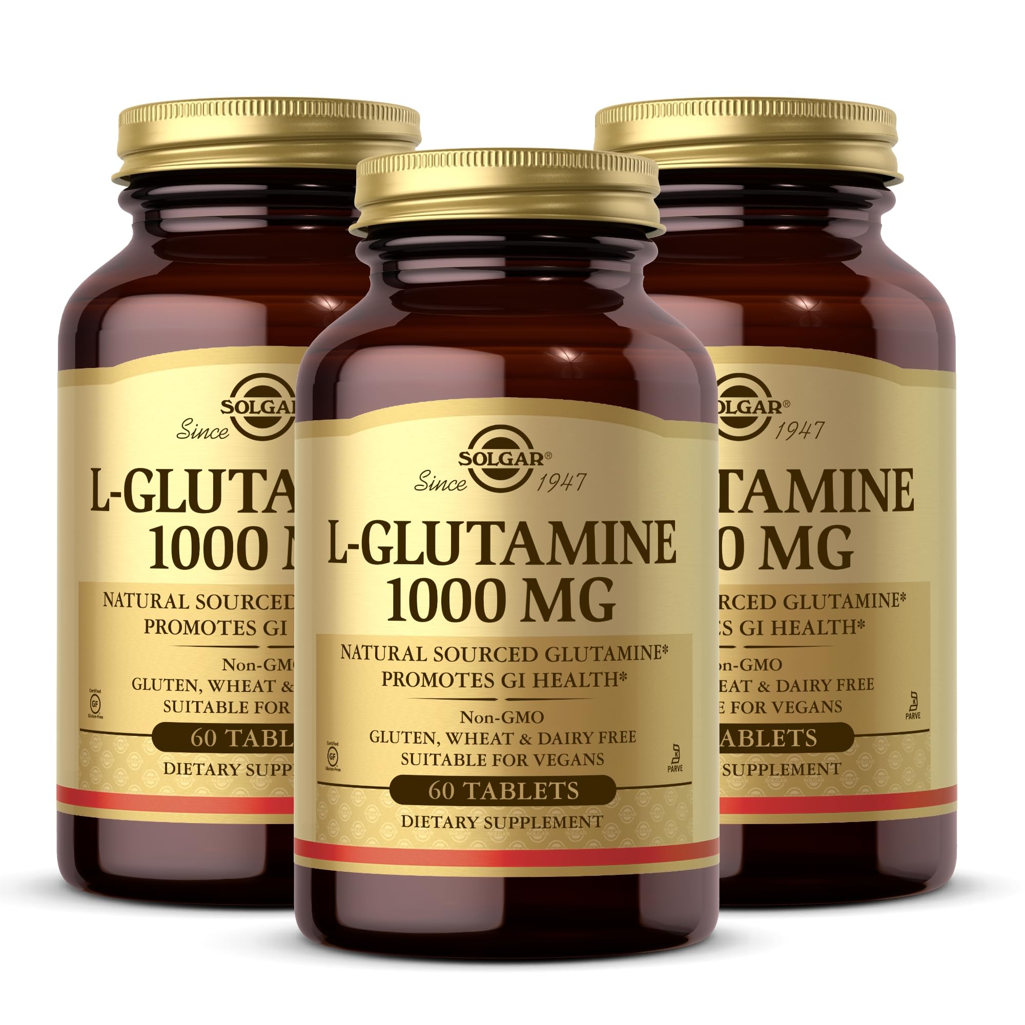 Suplemento Solgar L-glutamina 1000 Mg 60 Comprimidos X3 - 90 Porciones - Venta Internacional.