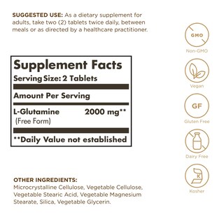 Foto 2 | Suplemento Solgar L-glutamina 1000 Mg 60 Comprimidos X3 - 90 Porciones - Venta Internacional.