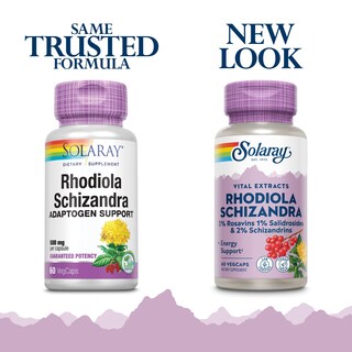 Foto 2 | Suplemento Solaray De Rhodiola Y Schizandra, 500 Mg, 60 Unidades - Venta Internacional.