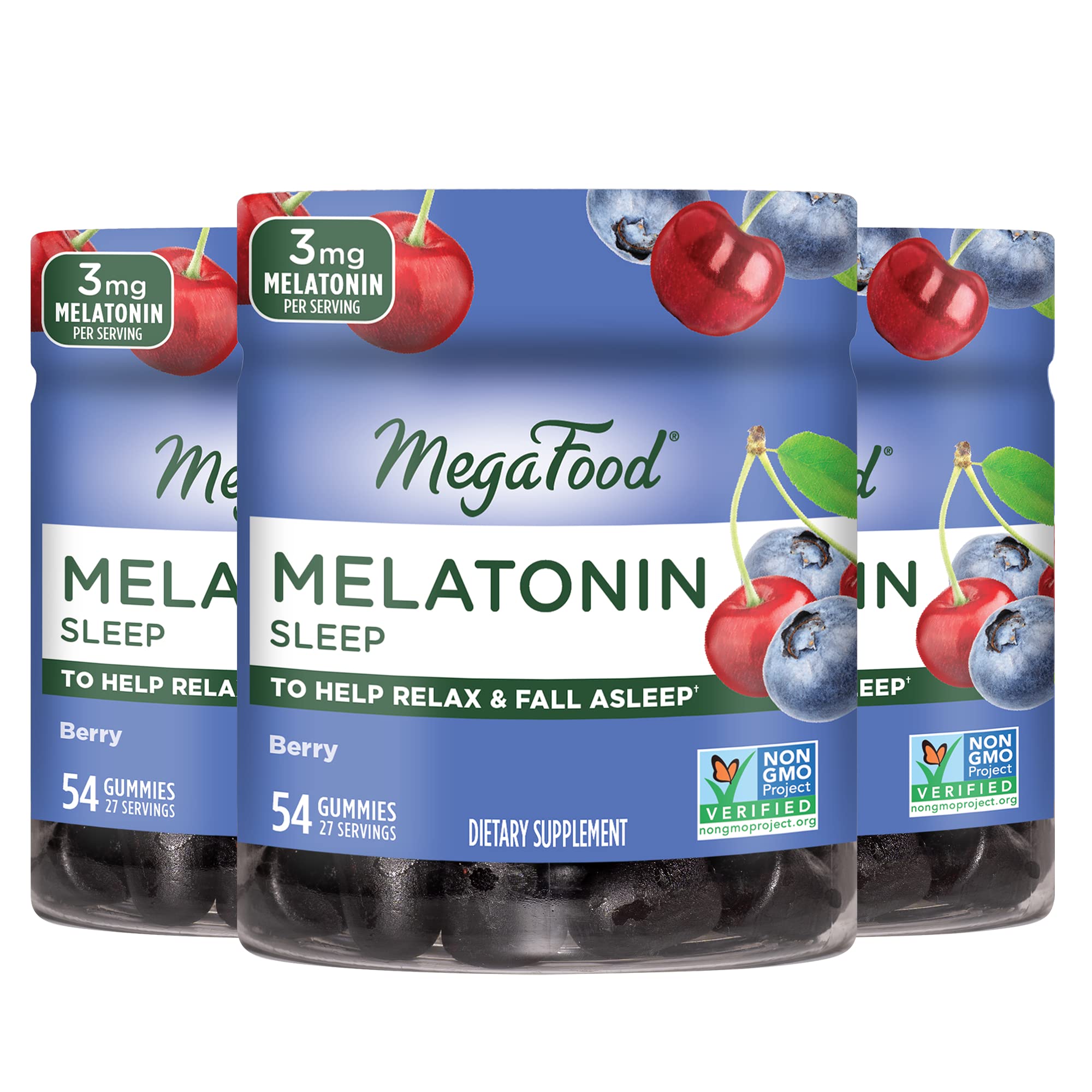 Gomitas Megafood, Melatonina, 3 Mg Por Porción, 54 Gomitas, Paquete De 3 - Venta Internacional.