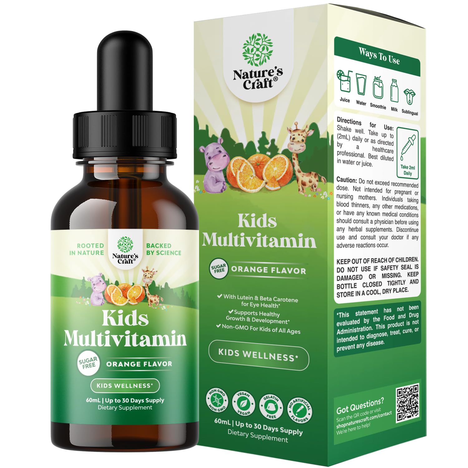 Multivitamínico Líquido Natures Craft Para Apoyar La Inmunidad De Los Niños - Venta Internacional.