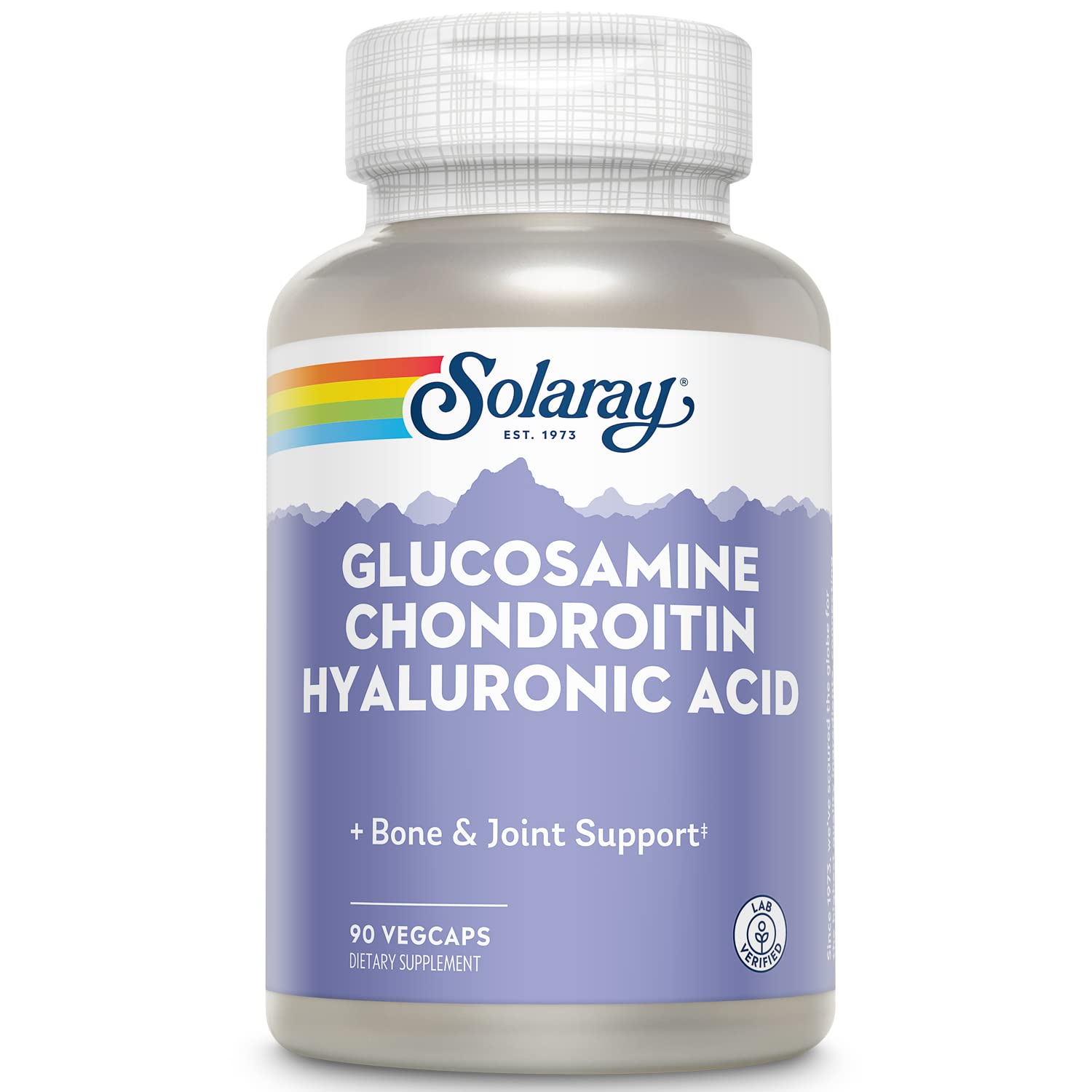 Suplemento Solaray: Glucosamina, Condroitina Y Ácido Hialurónico, 90 Cápsulas - Venta Internacional.