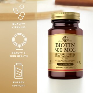 Foto 4 | Suplemento Solgar Biotina 300 Mcg 100 Tabletas X3 - 300 Porciones - Venta Internacional.