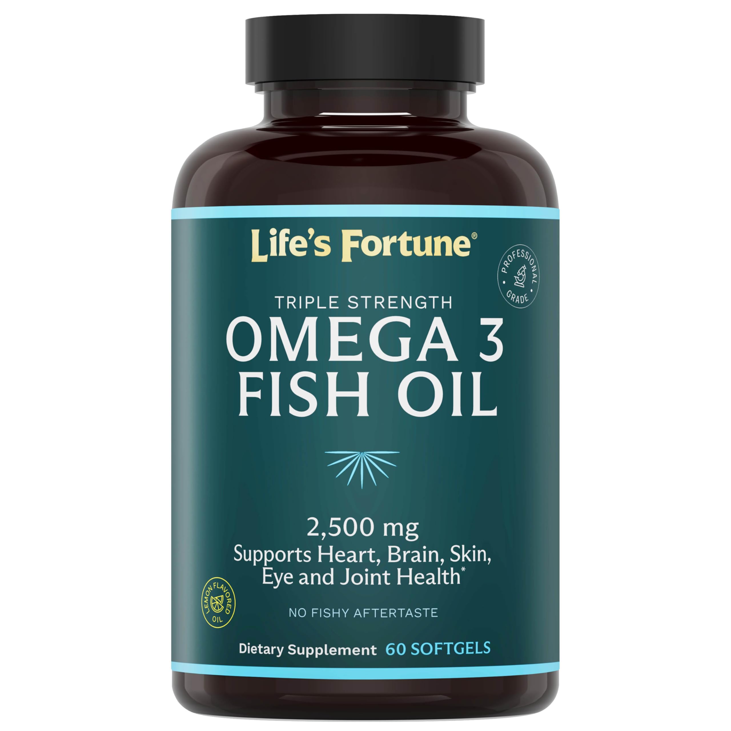 Suplemento Life's Fortune Fish Oil Omega 3 2500 Mg 120 Cápsulas Blandas - Venta Internacional.