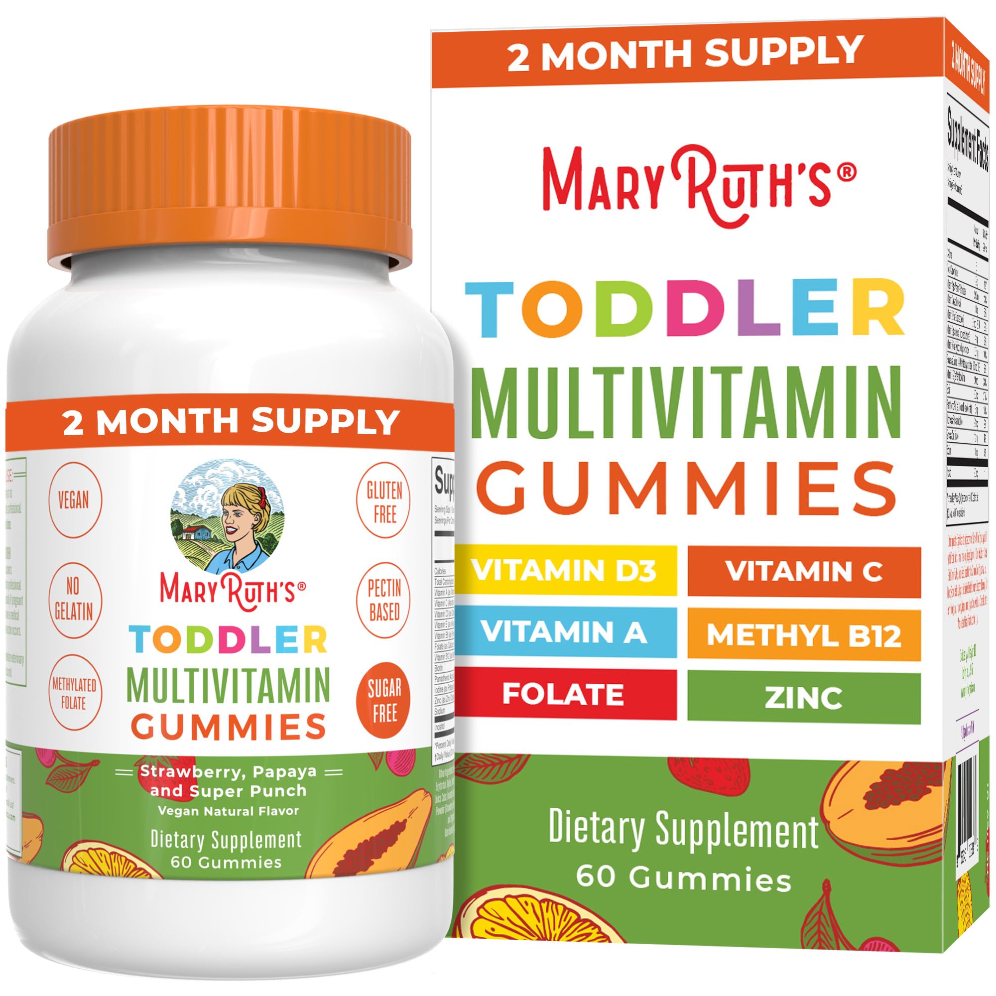 Gomitas De Vitaminas Maryruth's Sin Azúcar Para Más De 2 Años, 60 Unidades - Venta Internacional.