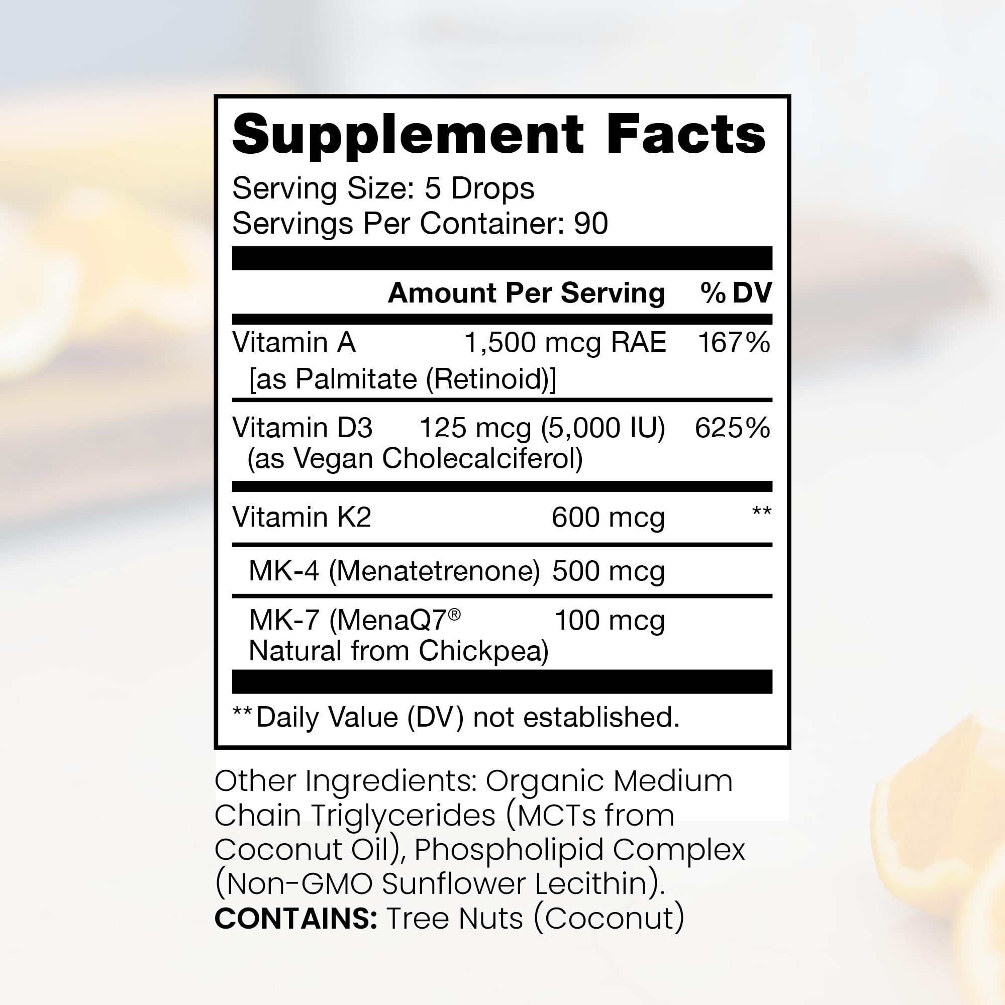 Foto 3 pulgar | Suplemento Pure Therappro Rx Vegan A-d-k, Suministro De 10 Ml Para 3 Meses - Venta Internacional.