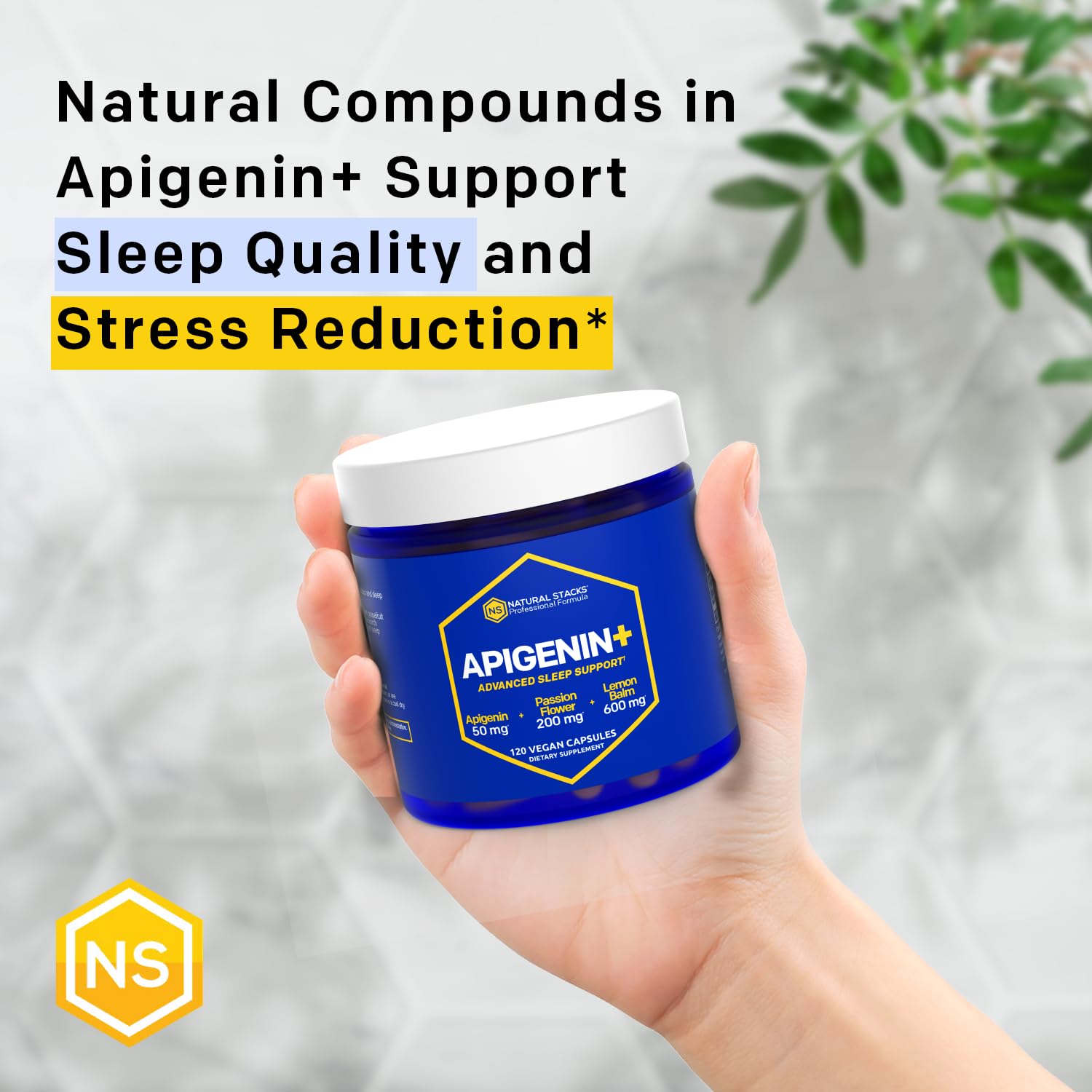 Foto 8 pulgar | Suplemento Natural Stacks De Apigenina De 50 Mg Y Bálsamo De Limón De 600 Mg - Venta Internacional.