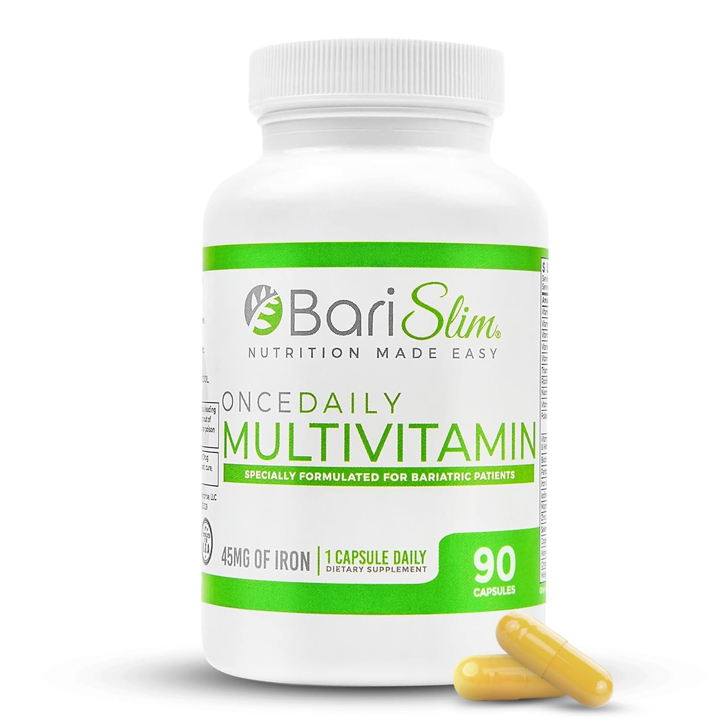Cápsula Multivitamínica Bariátrica Barislim Una Vez Al Día, 45 Mg De Hierro - Venta Internacional.