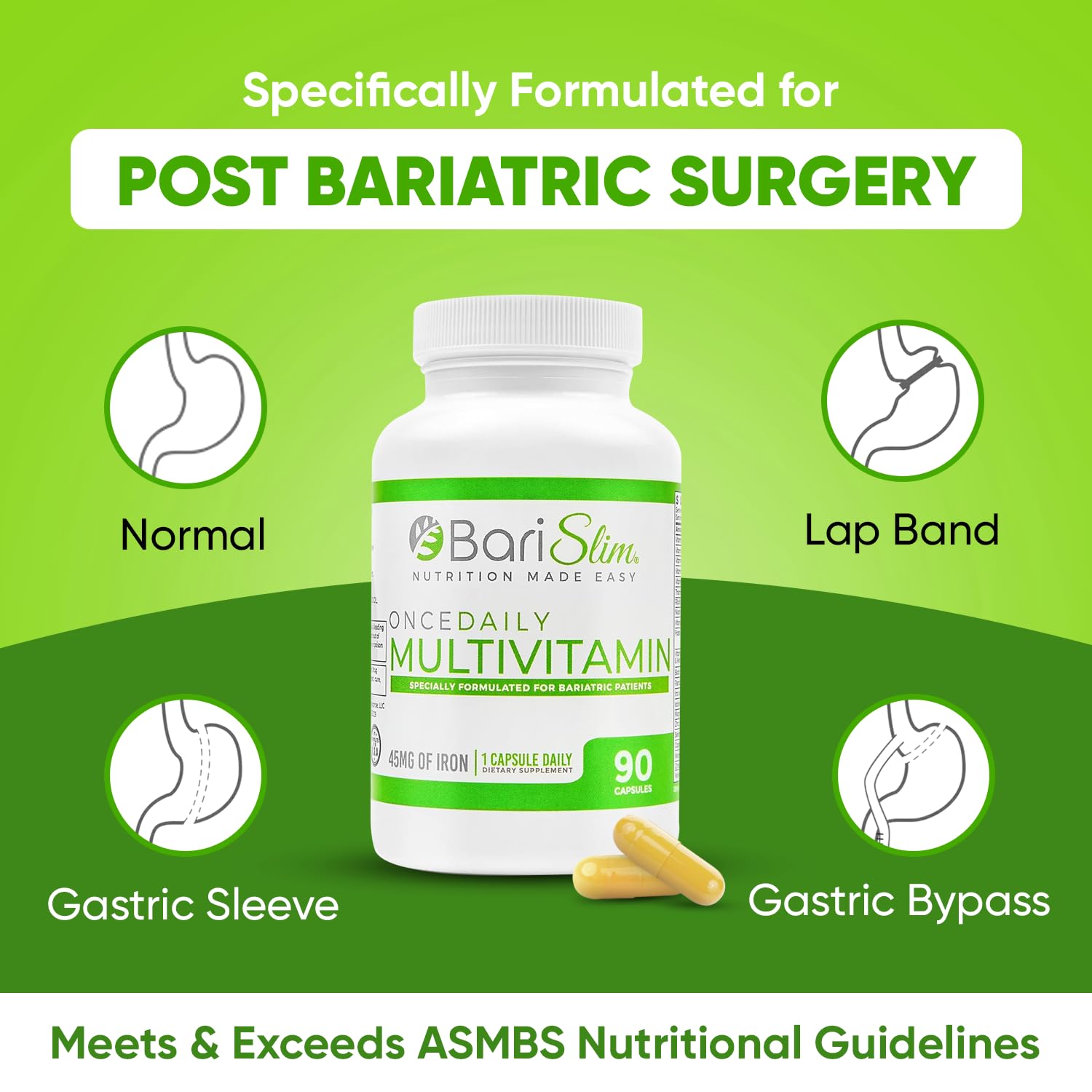 Foto 7 pulgar | Cápsula Multivitamínica Bariátrica Barislim Una Vez Al Día, 45 Mg De Hierro - Venta Internacional.
