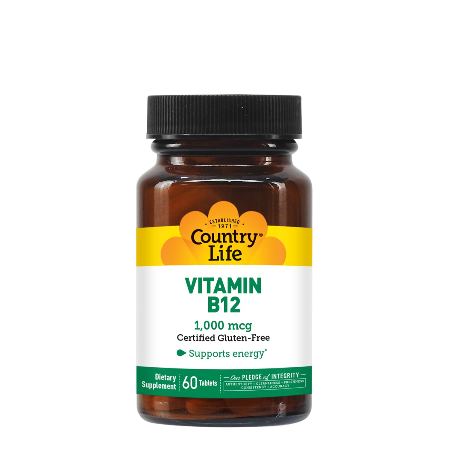 Foto 5 pulgar | Suplemento Country Life De Vitamina B12, 1000 Mcg, Sublingual, 60 Comprimidos - Venta Internacional.