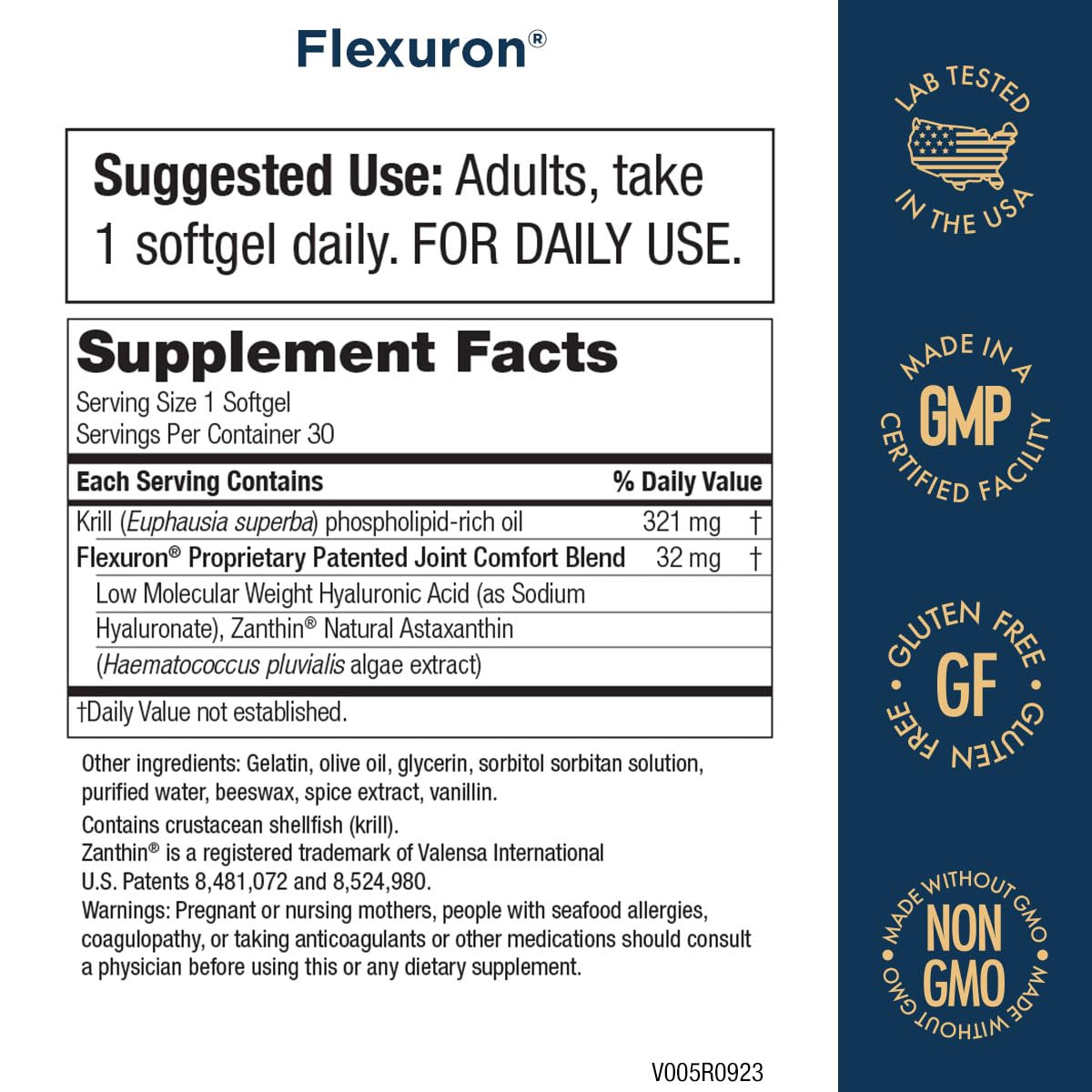 Foto 3 pulgar | Supplement Purity Products Flexuron Joint Formula 30 Cápsulas Blandas - Venta Internacional.