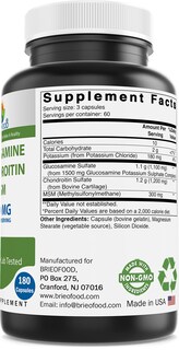 Foto 2 | Suplemento Brieofood De Triple Concentración: Glucosamina, Condroitina (msm) - Venta Internacional.