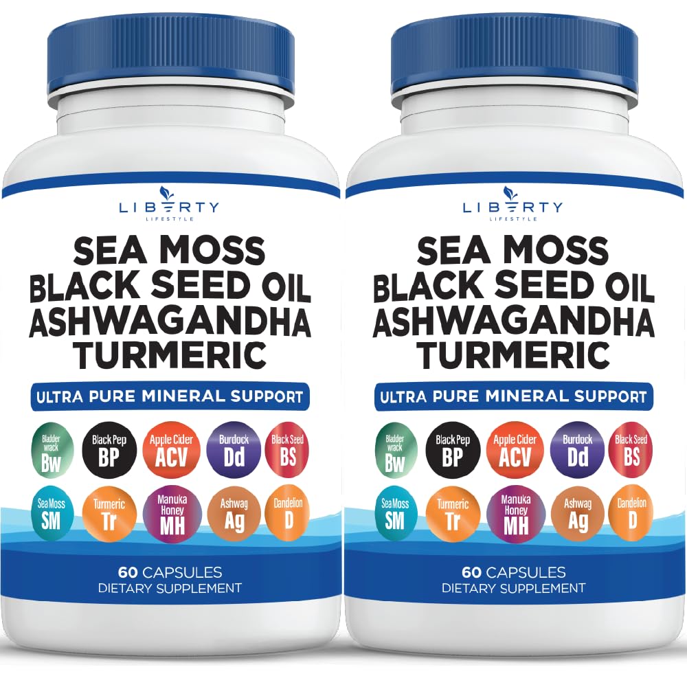 Aceite De Semillas Negras De Musgo Marino Supplement Liberty Lifestyle, Paquete De 2 - Venta Internacional.