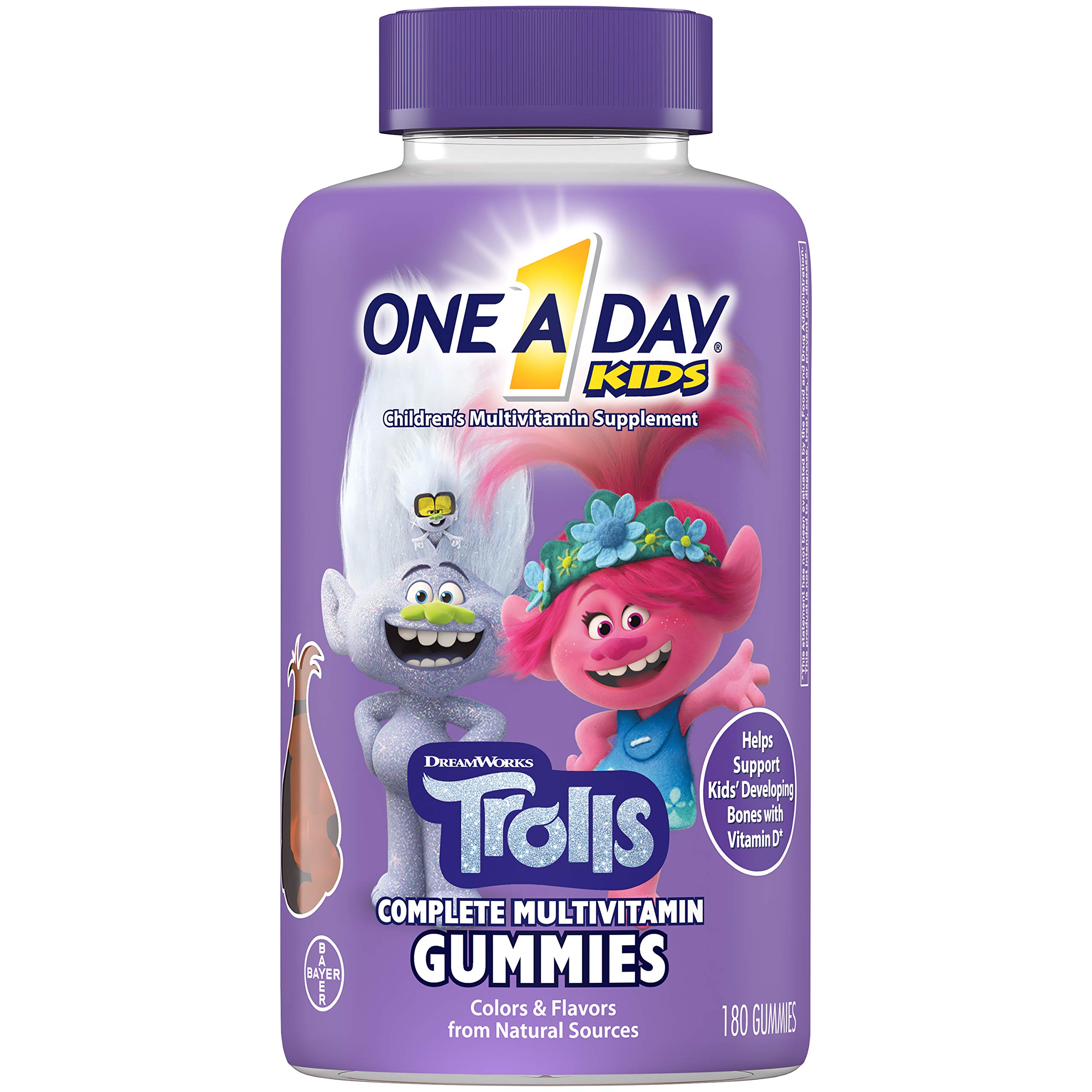 Gomitas Multivitamínicas One A Day Kids Trolls, 180 Unidades - Venta Internacional.