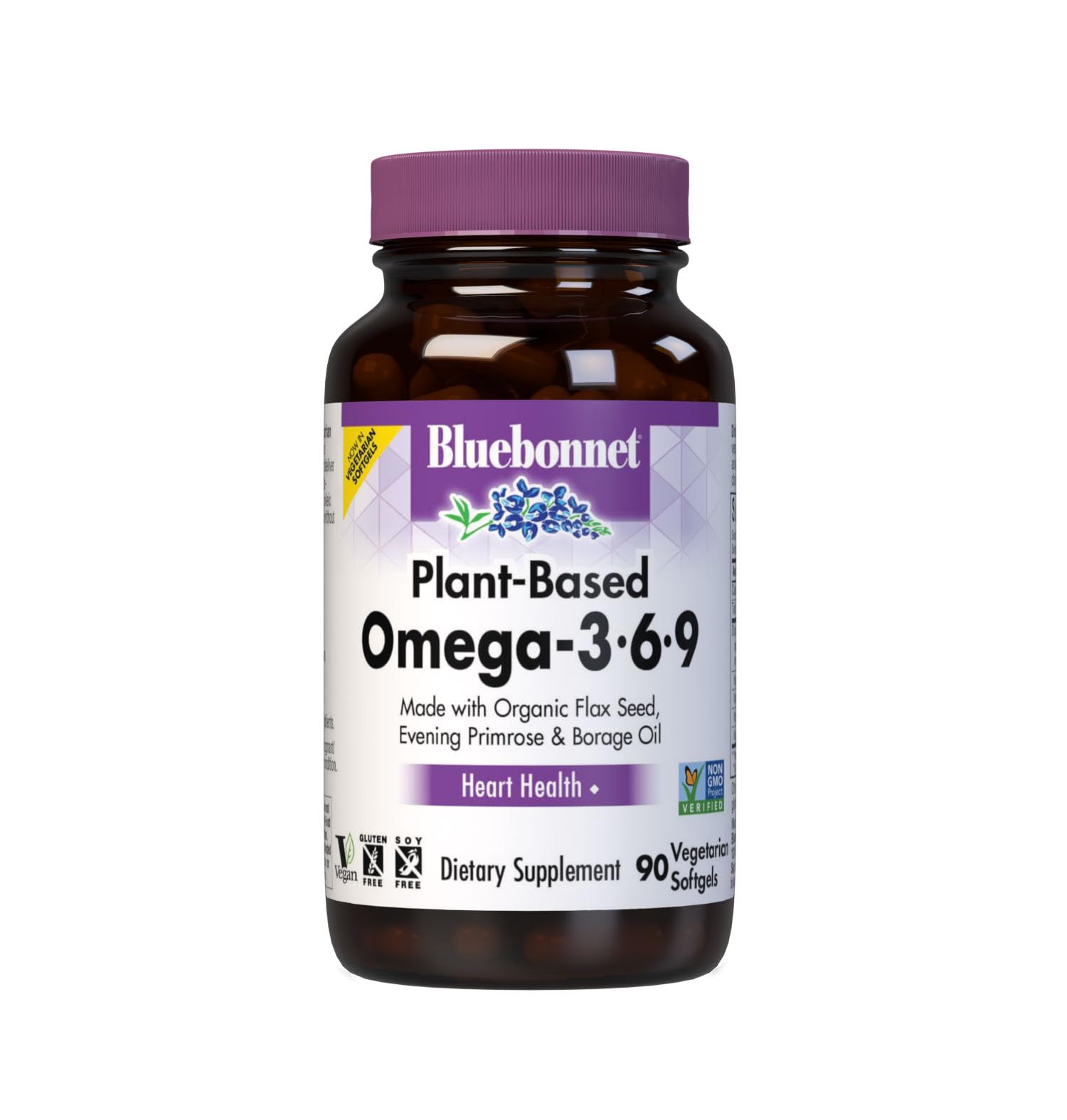 Suplemento Bluebonnet Nutrition Omega 3-6-9 A Base De Plantas 1000 Mg - Venta Internacional.