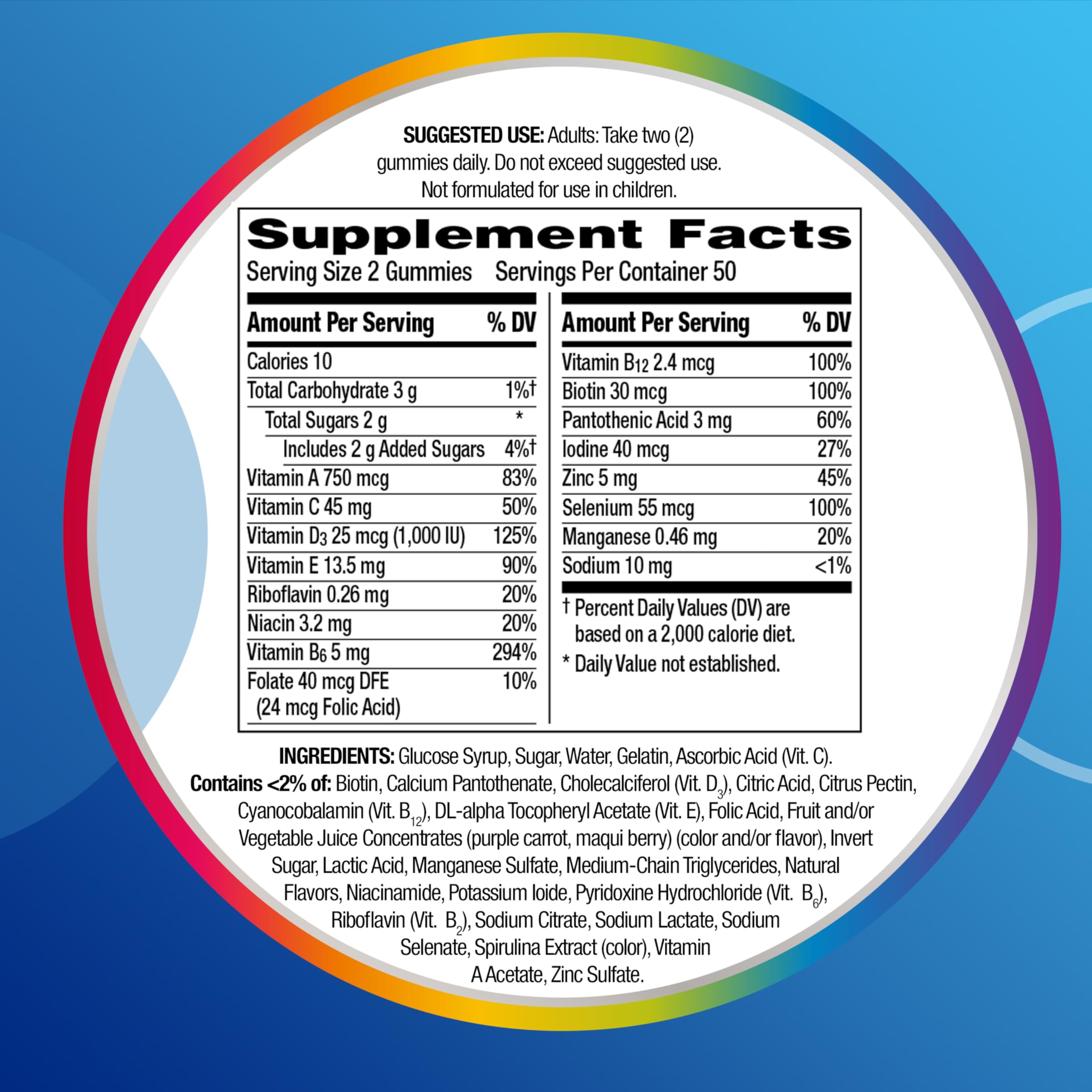 Foto 8 pulgar | Multivitamínico En Gomitas Multigummies De Supplement Centrum Para Hombres, 170 Unidades - Venta Internacional.
