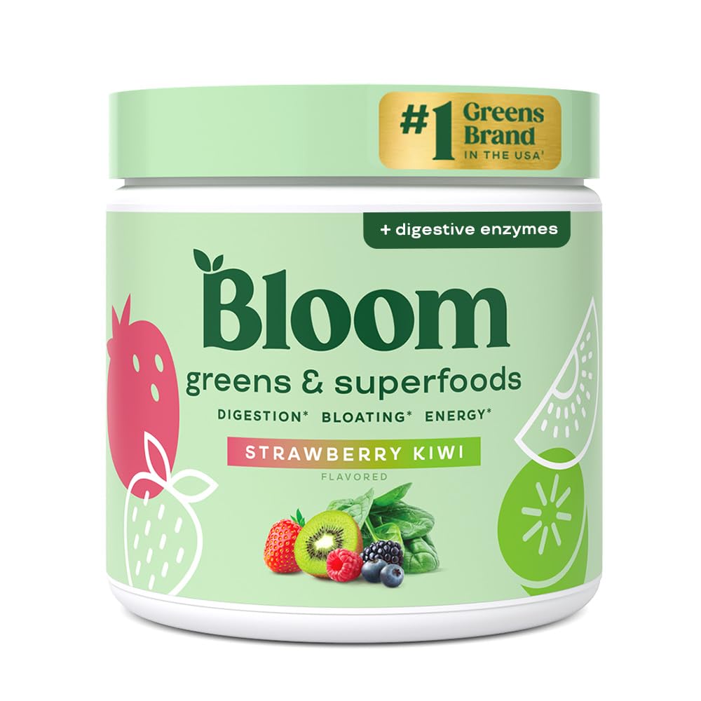 Suplemento Bloom Nutrition, Verduras Y Superalimentos: Fresa Y Kiwi - Venta Internacional.
