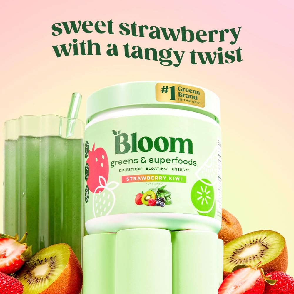 Foto 3 pulgar | Suplemento Bloom Nutrition, Verduras Y Superalimentos: Fresa Y Kiwi - Venta Internacional.