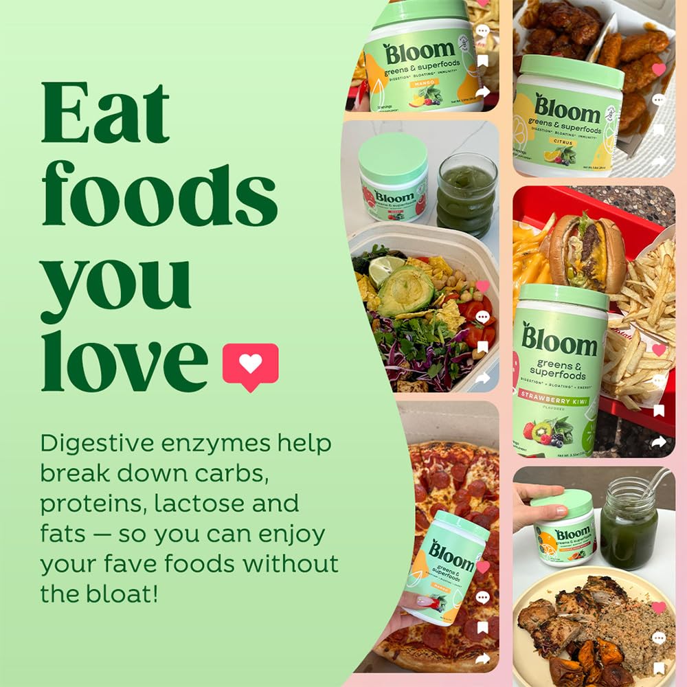 Foto 4 | Suplemento Bloom Nutrition, Verduras Y Superalimentos: Fresa Y Kiwi - Venta Internacional.