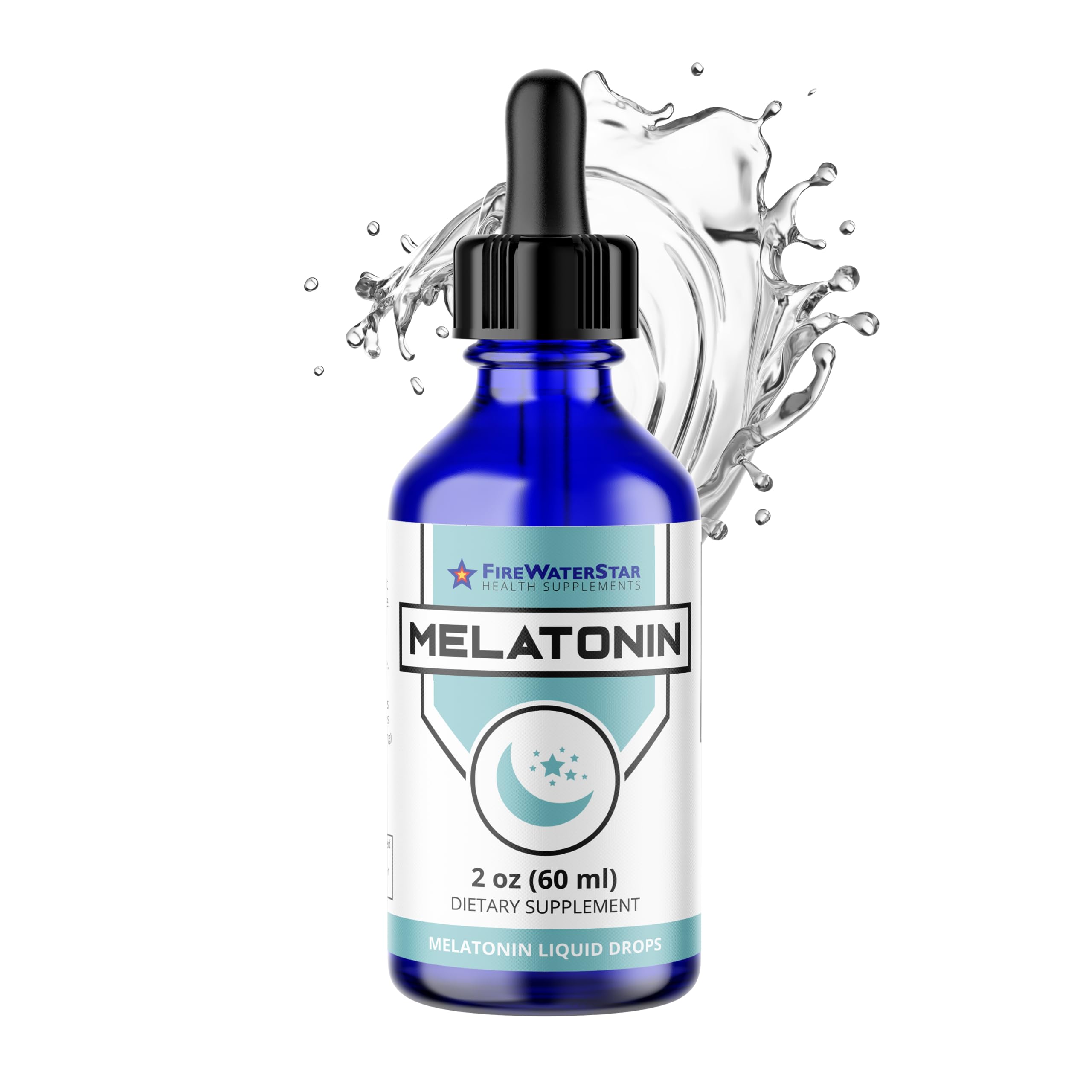 Gotas Líquidas De Melatonina Firewaterstar, 60 Ml, 99% Puras, Bioactivas - Venta Internacional.