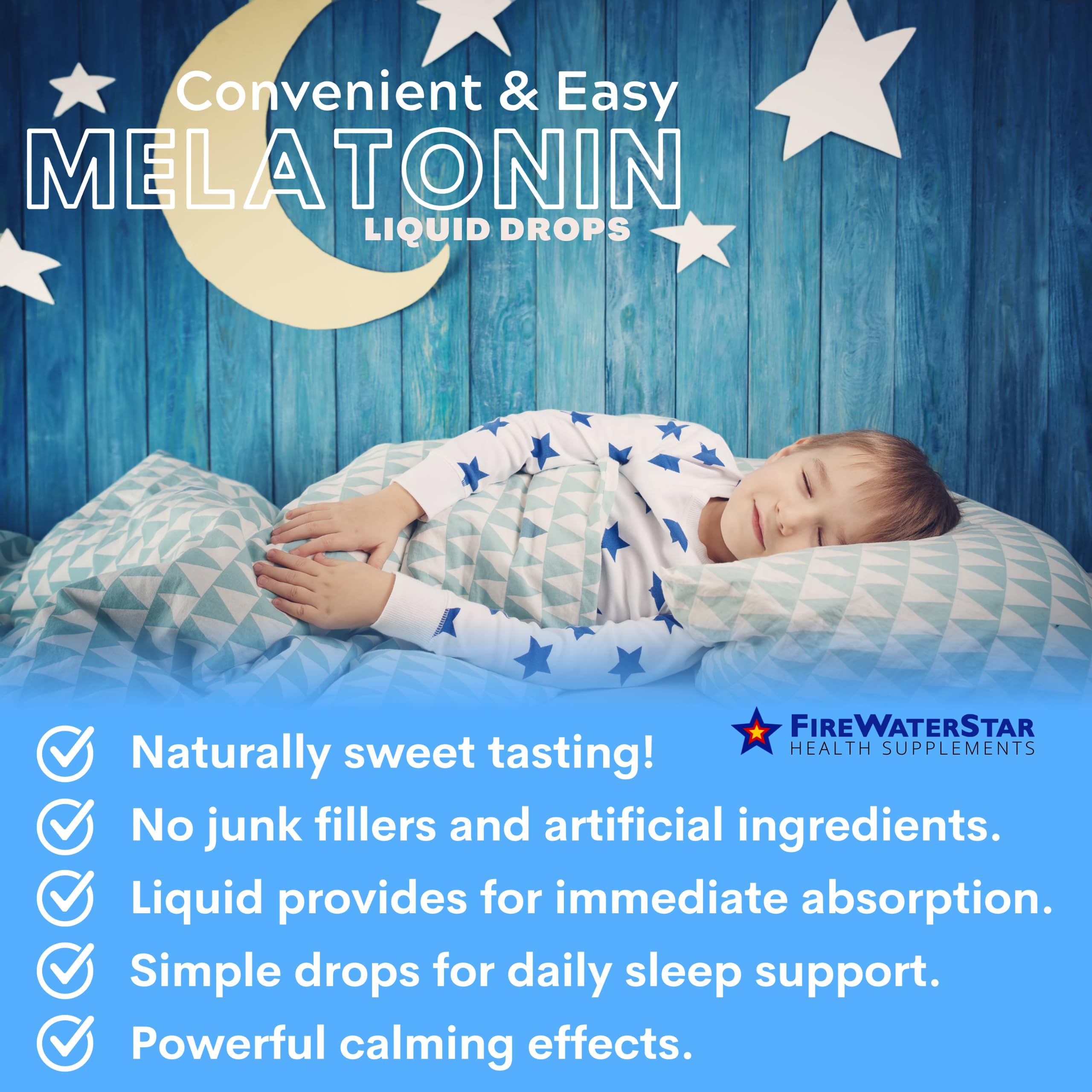 Foto 4 | Gotas Líquidas De Melatonina Firewaterstar, 60 Ml, 99% Puras, Bioactivas - Venta Internacional.
