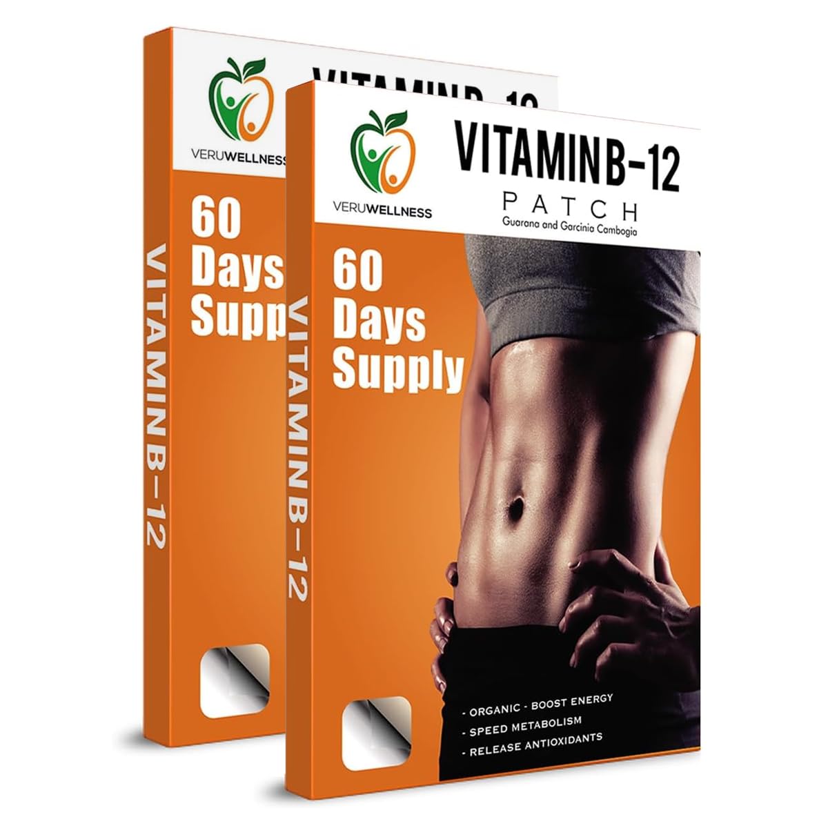 B12 Patch Veru Wellness Energy Boost, Paquete De 2 Unidades, Suministro Para 120 Días - Venta Internacional.