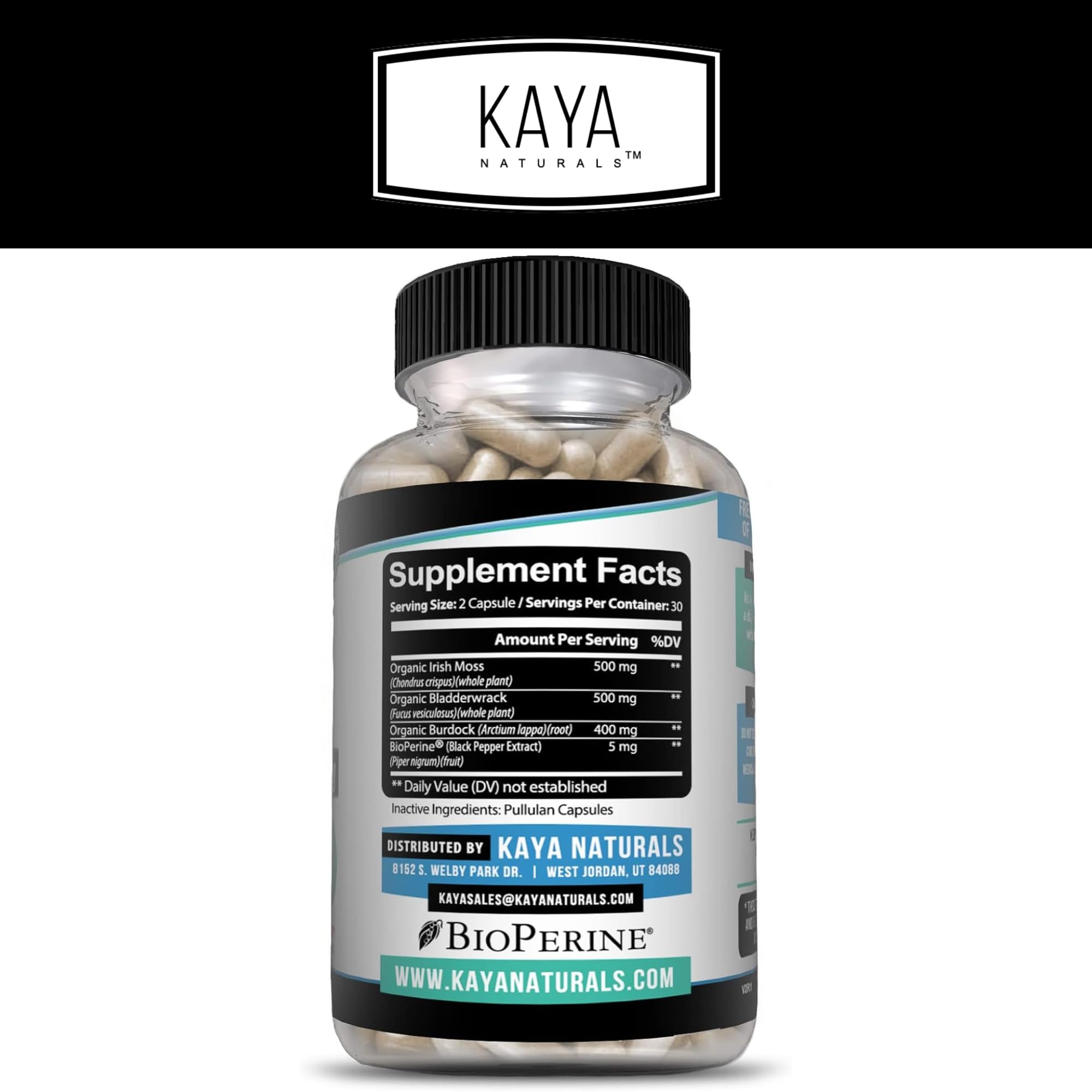 Foto 2 | Suplemento Kaya Naturals Sea Moss Mobility 60 Cápsulas - Venta Internacional.