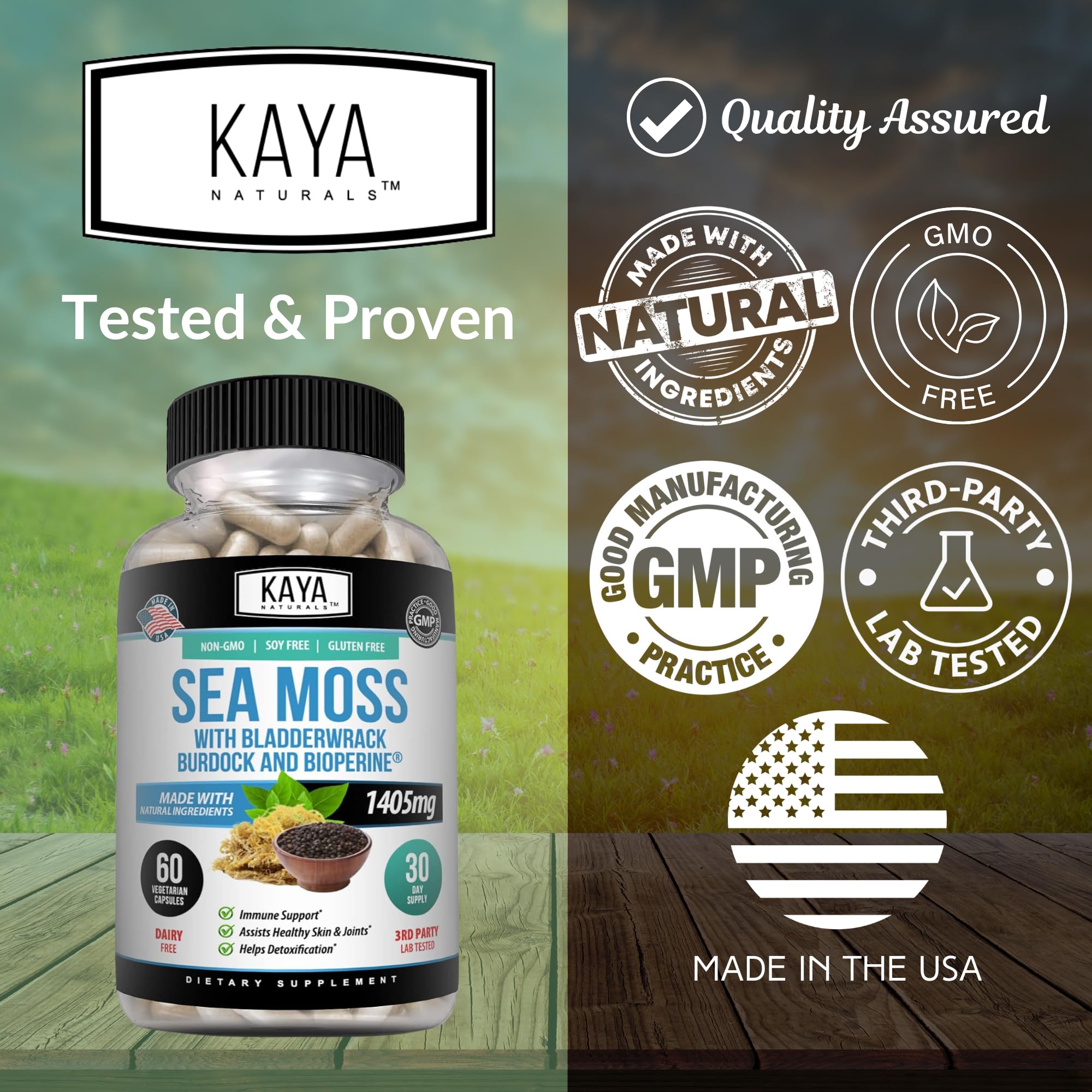 Foto 5 pulgar | Suplemento Kaya Naturals Sea Moss Mobility 60 Cápsulas - Venta Internacional.