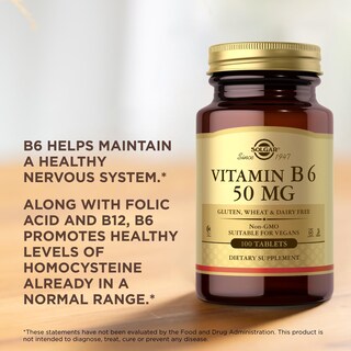 Foto 5 | Suplemento Solgar De Vitamina B6-100 En Comprimidos De 50 Mg - Venta Internacional.