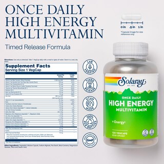 Foto 2 | Suplemento Multivitamínico De Alta Energía Solaray De Liberación Prolongada - Venta Internacional.