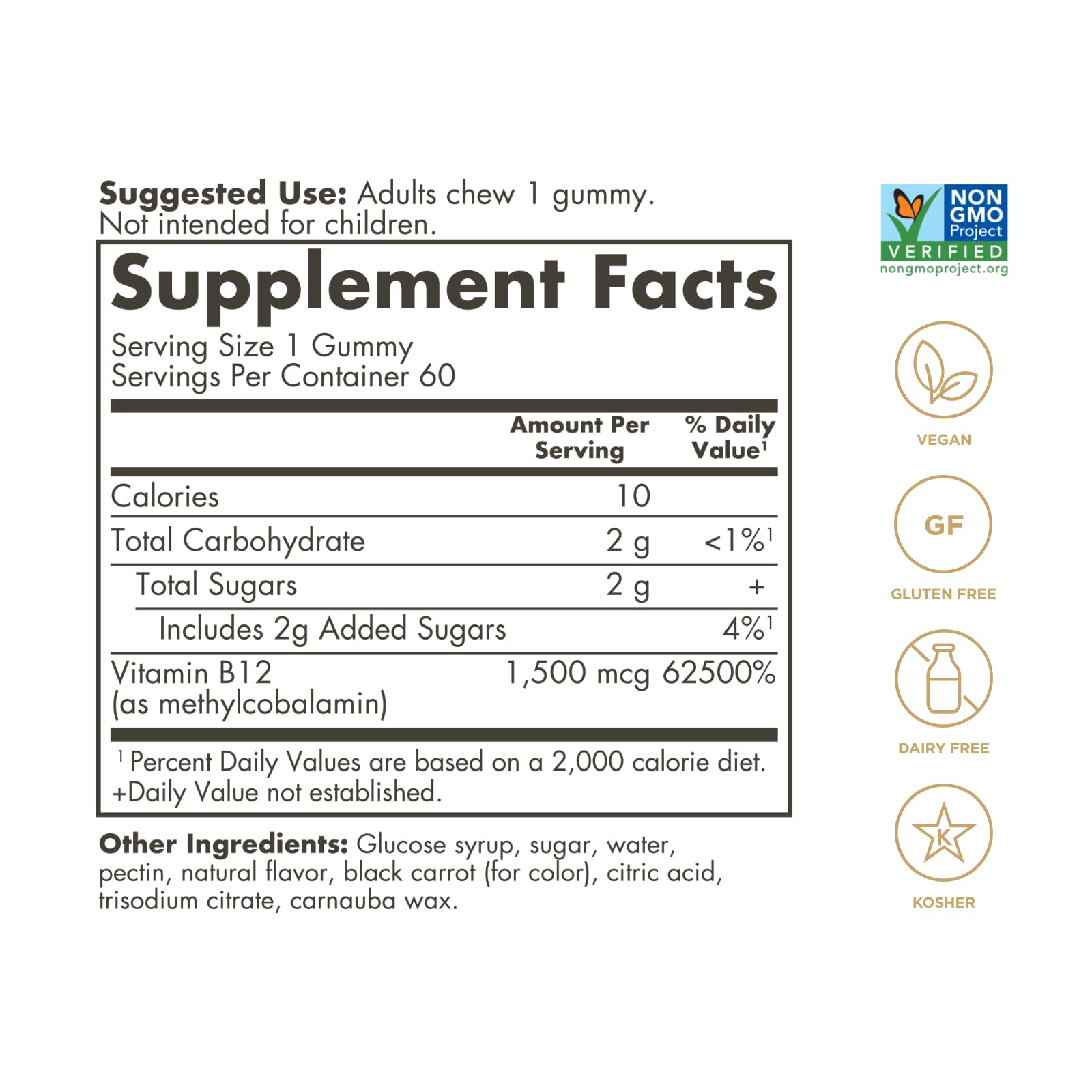 Foto 3 pulgar | Suplemento Vitamínico Solgar Methyl B12 En Gomitas De 1500 Mcg - Venta Internacional.