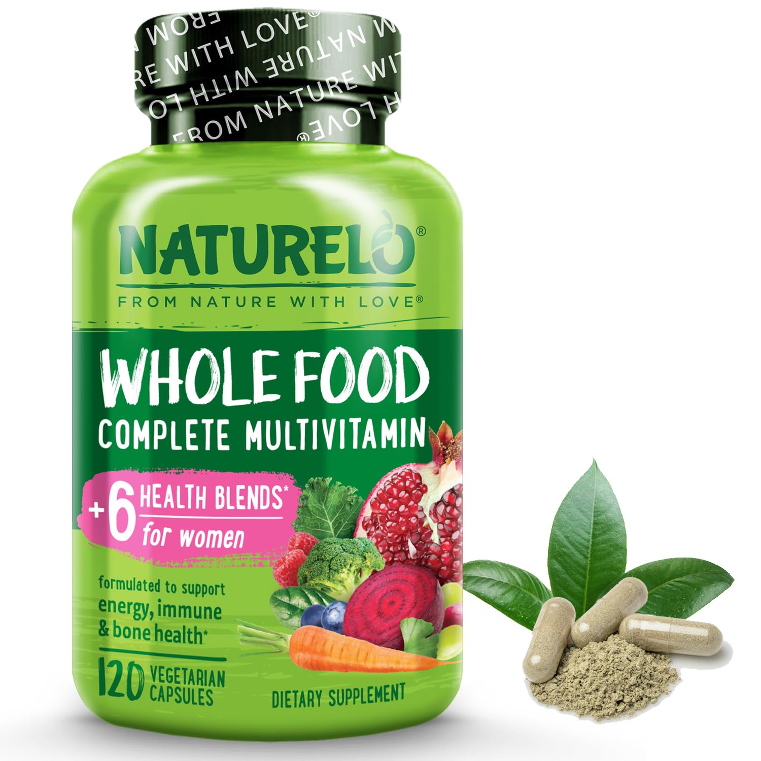 Multivitamínico Naturelo Whole Food Para Mujeres 120 Cápsulas - Venta Internacional.