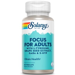 Foto 1 | Suplemento Solaray Focus Para Adultos 60 Cápsulas - Venta Internacional.