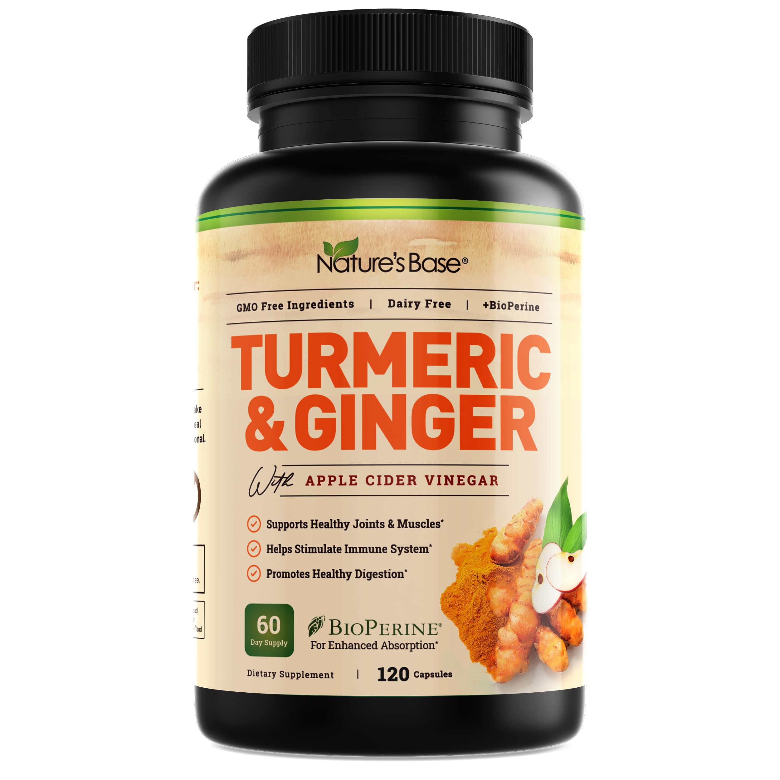 Foto 2 pulgar | Complementa La Curcumina De Cúrcuma De Nature's Base Con Jengibre 120 Cápsulas - Venta Internacional.
