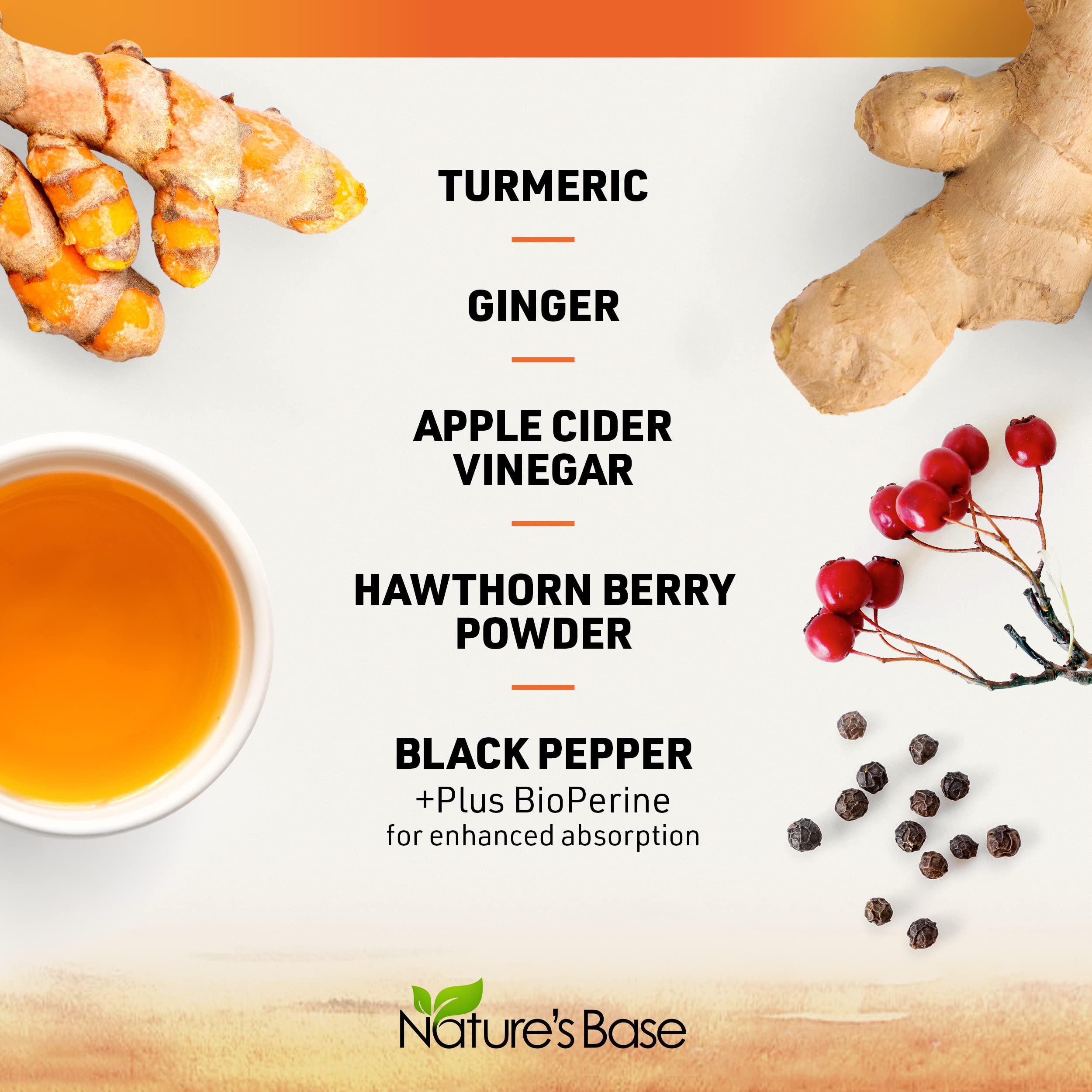 Foto 3 | Complementa La Curcumina De Cúrcuma De Nature's Base Con Jengibre 120 Cápsulas - Venta Internacional.