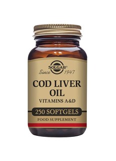 Foto 1 | Suplemento De Aceite De Hígado De Bacalao Solgar, 250 Cápsulas Blandas, Vitamina A Y D. - Venta Internacional.