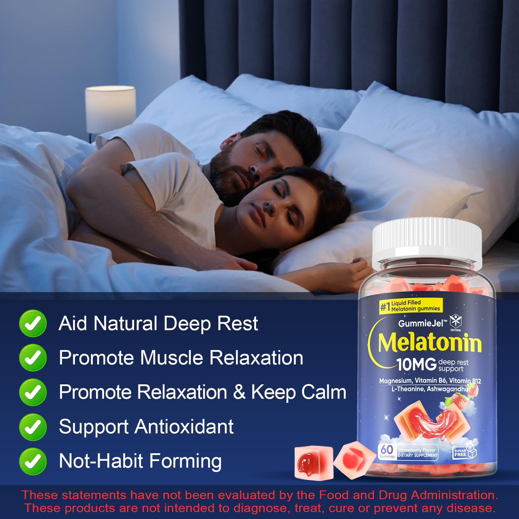 Foto 5 pulgar | Gomitas De Melatonina Nextdia Sin Azúcar 10 Mg 20 Mg Con Magnesio - Venta Internacional.