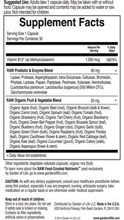 Foto 2 | Suplemento Garden Of Life Vitamin Code B12 30 Cápsulas - Venta Internacional.