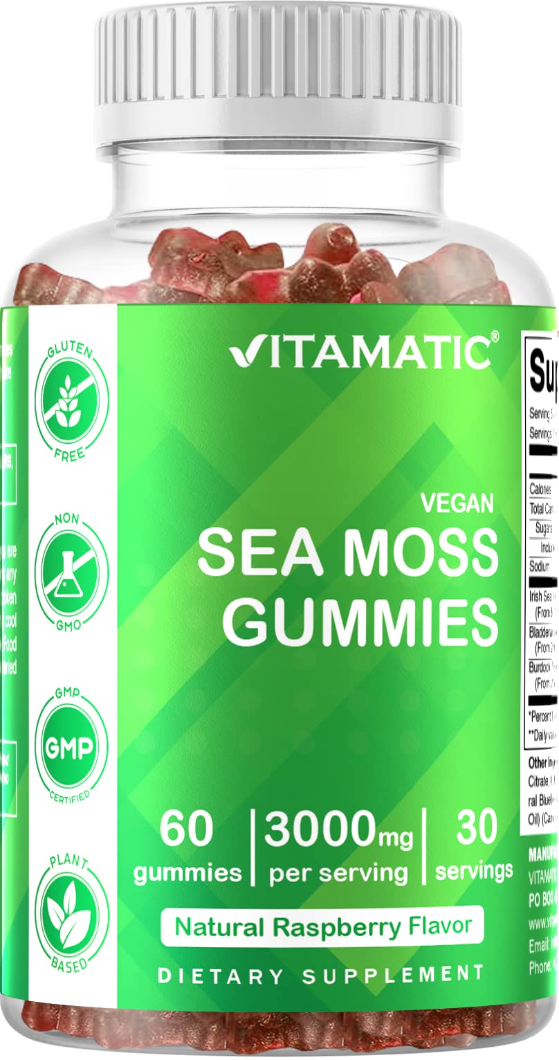 Foto 8 pulgar | Suplemento Vitamático De Gomitas Irlandesas De Musgo Marino, 3000 Mg, 60% Veganas - Venta Internacional.