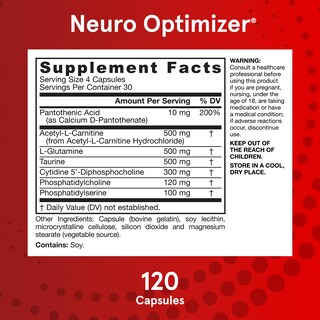 Foto 6 | Suplemento Jarrow Formulas Neuro Optimizer 120 Cápsulas - Venta Internacional.