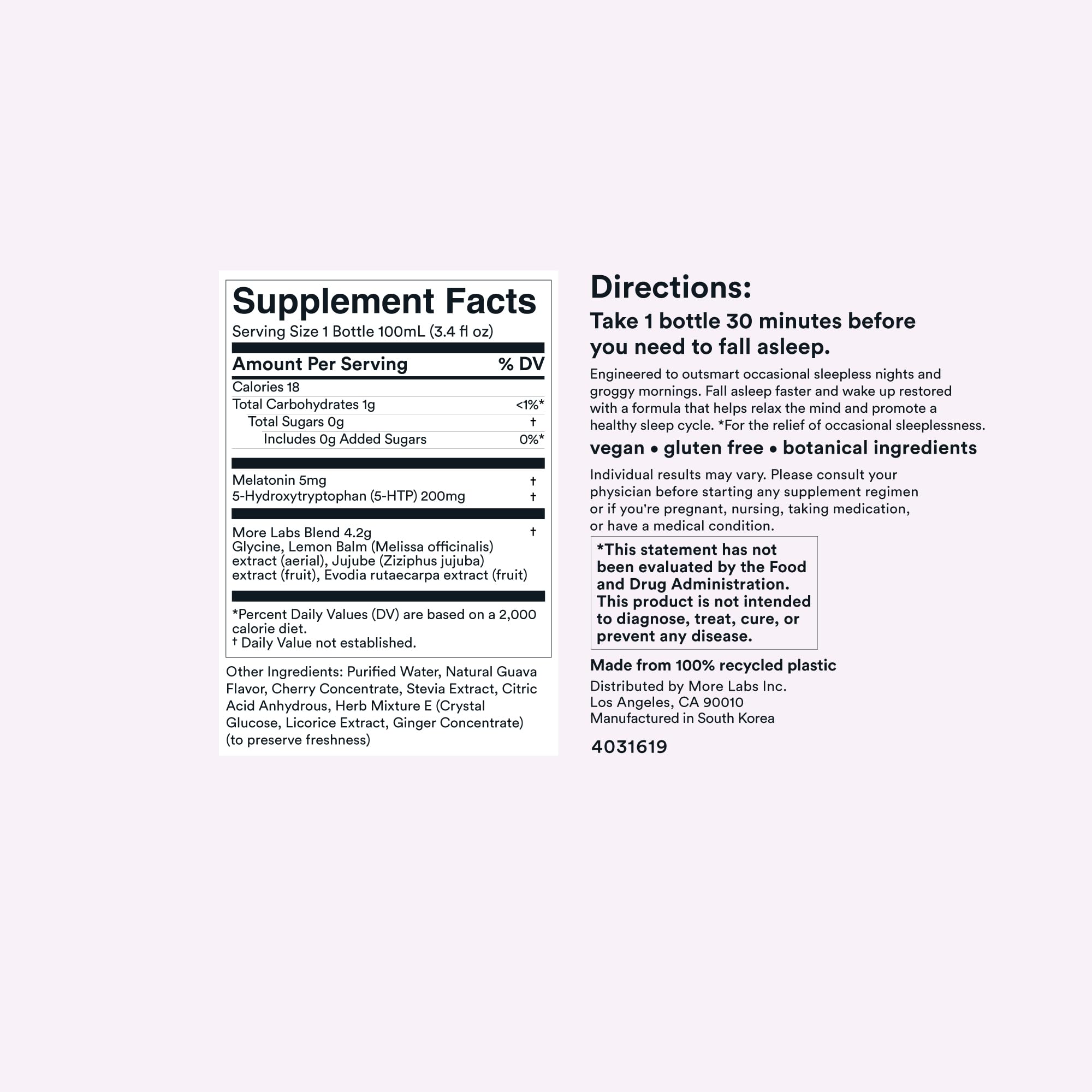 Foto 3 pulgar | Sleep Drink More Labs Dream Well, Paquete De 12 Mg De Melatonina - Venta Internacional.
