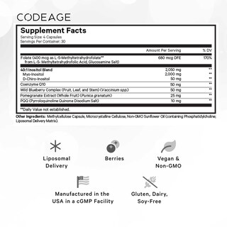 Foto 2 | Suplemento Codeage Pqq Ovarian Harmony 120 Cápsulas - Venta Internacional