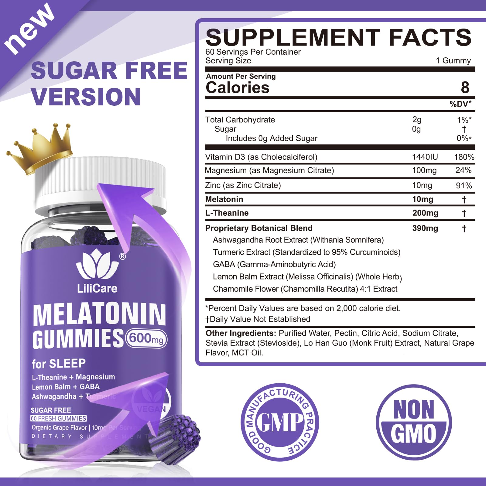 Foto 3 pulgar | Melatonina Envydeal 20 Mg 60 Gomitas 2 Pack - Venta Internacional