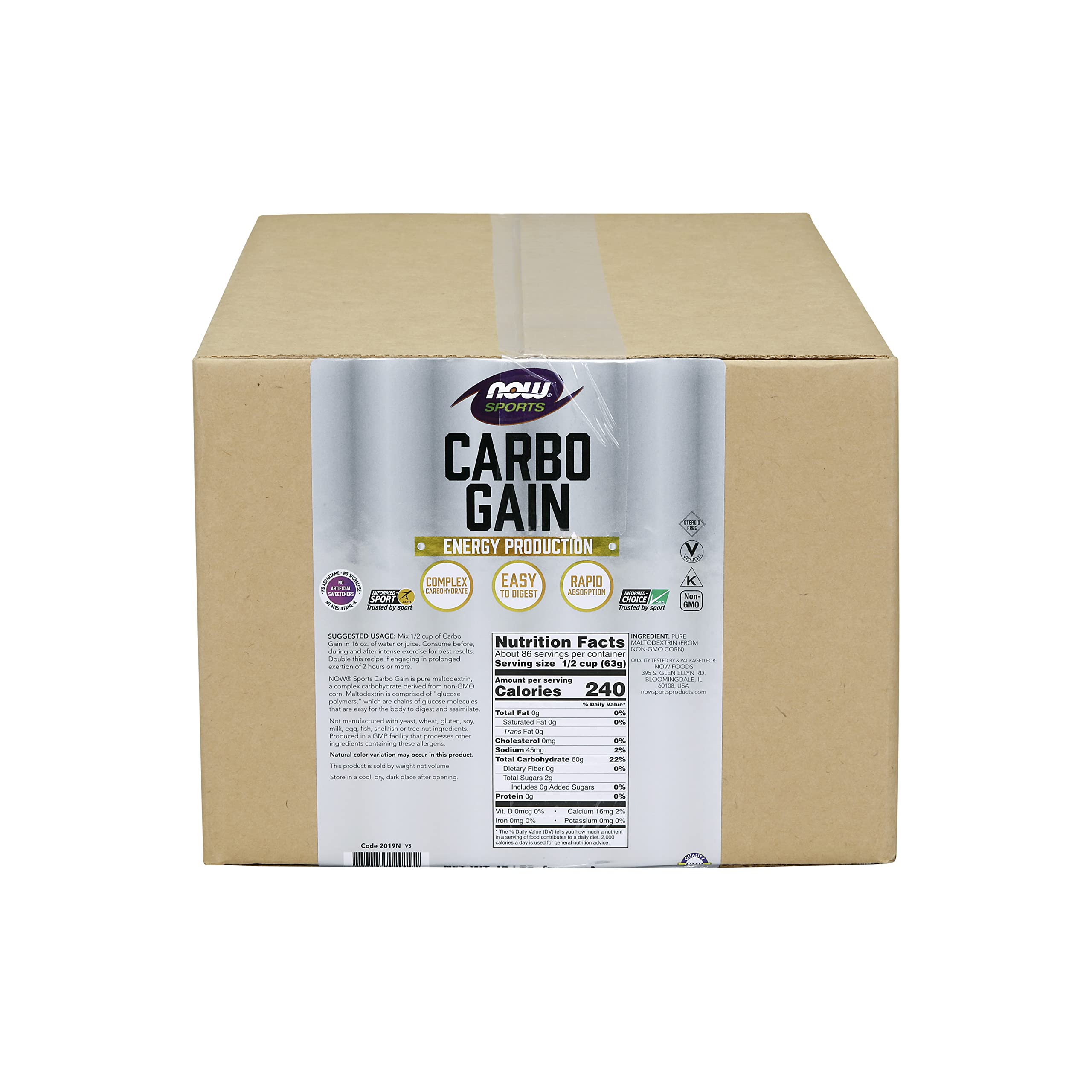 Foto 4 pulgar | Sports Nutrition Carbo Gain Powder Now Foods, 5,44 Kg - Venta Internacional.