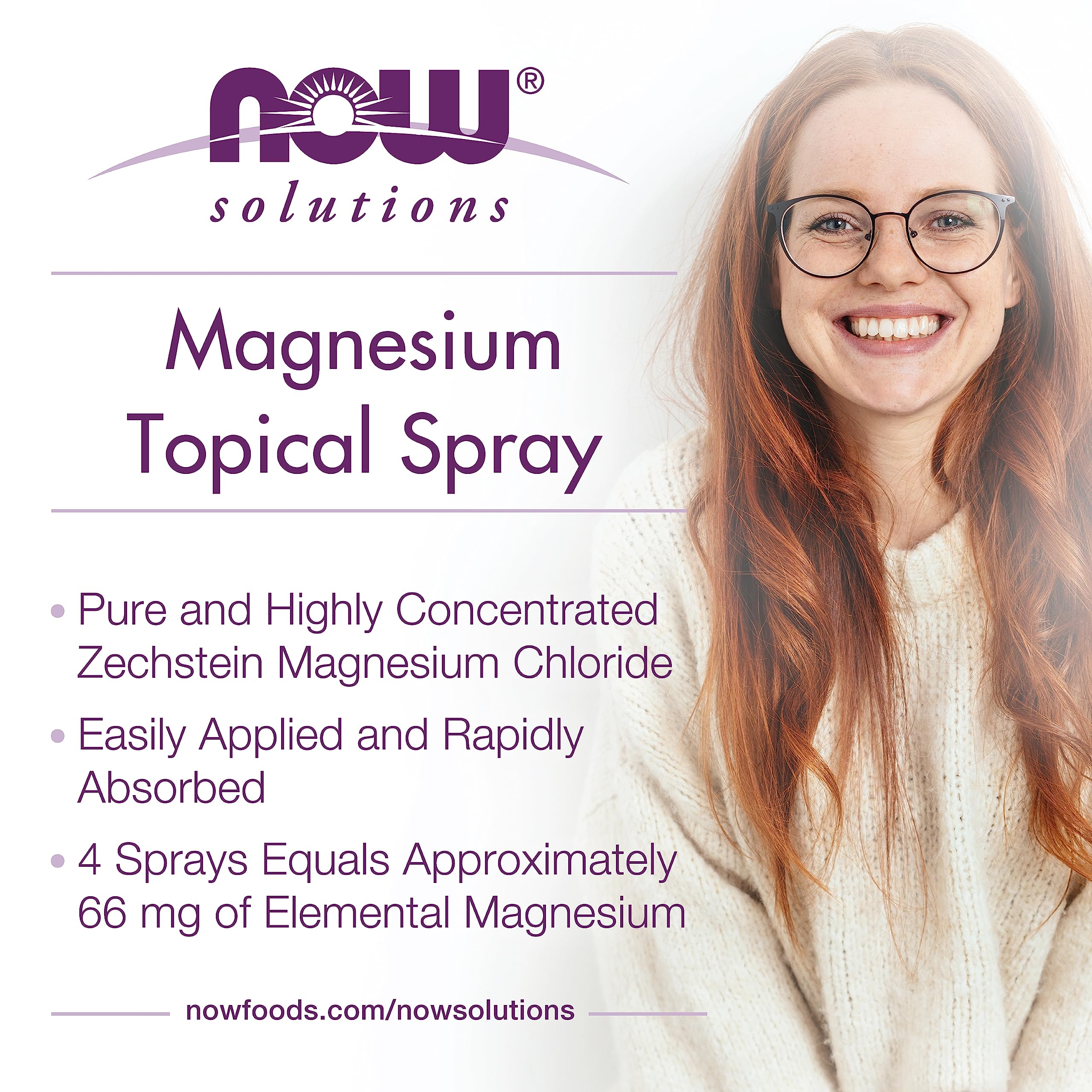 Foto 4 pulgar | Spray Tópico De Magnesio Now Solutions Altamente Concentrado, 240 Ml - Venta Internacional.