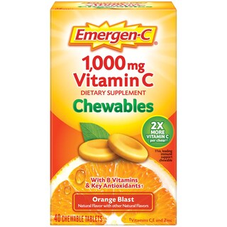 Foto 1 | Suplemento De Vitamina C Masticable Emergen-c 1000 Mg 40 Tabletas - Venta Internacional.