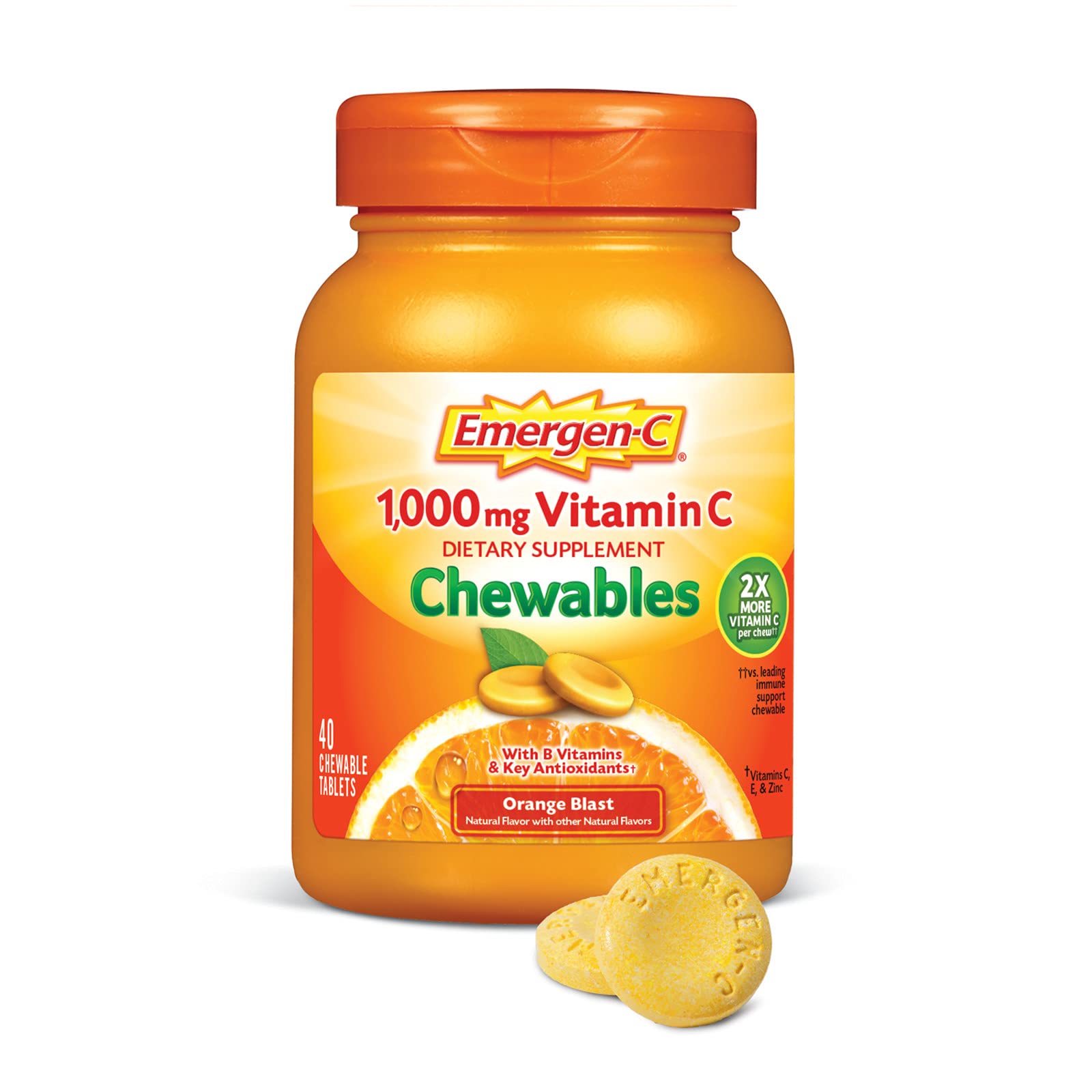 Foto 5 pulgar | Suplemento De Vitamina C Masticable Emergen-c 1000 Mg 40 Tabletas - Venta Internacional.